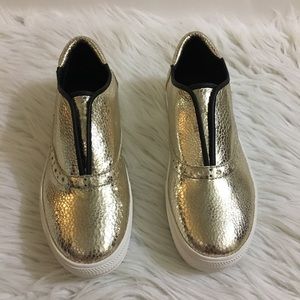 Michael Antonio Metallic Gold Platform Sneakers